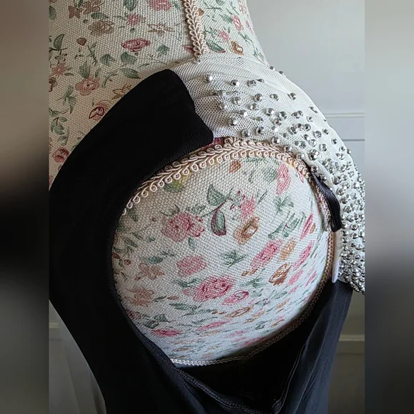 Jackie Jon NY Elegant Black and White Maxi Dress - Picture 5 of 8